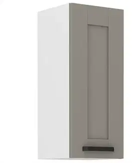 Kuchynské skrinky visiace Kuchynská skrinka Luna claygrey/biela 30G-72 1F