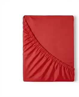 Plachty Kvalitex Saténové prestieradlo s gumou červená, 180 x 200 cm