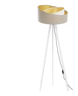 Lampy  Stojacia lampa GALAXY 1xE27/60W/230V béžová/biela AS0465+BS0394