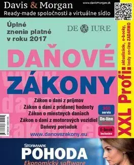 Dane, účtovníctvo Daňové zákony 2017