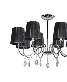 Svietidlá  Luster na tyči SORENTO 8xE14/40W/230V čierna 38-38067