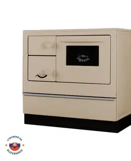 Sporáky THORMA Sporák ÖKONOM 85/FIKO DeLuxe, 7kW, krémový, pravý
