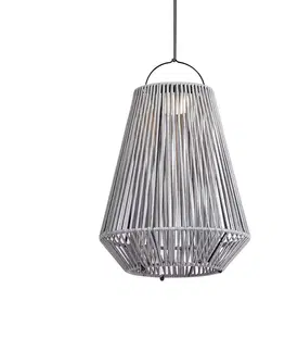Lampy Bohemian stolná lampa sivá vrátane LED 3-stupňové stmievanie IP54 Solárne nabíjanie - Duca