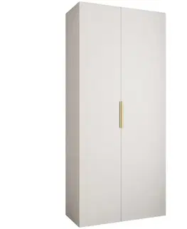 Šatníkové skrine Skriňa Como 4-110 (40) biela/zlatá