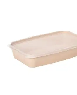 Dózy na potraviny Kinekus Dóza na potraviny plastová, 1,2L, LUNCH, latte, 23x15,5x5,5cm