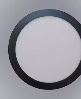 LED panely nástenné LED kruhový panel 12W 4200K okrúhly čierny