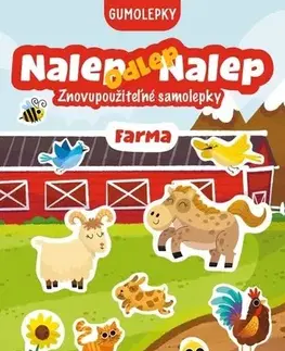 Nalepovačky, vystrihovačky, skladačky Nalep, odlep, nalep! - Gumolepky Farma