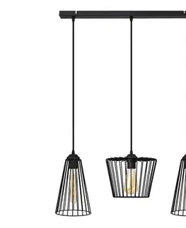 Svietidlá  Luster na lanku TORRI 3xE27/15W/230V čierna W-L 1344/3 BK-B MIX