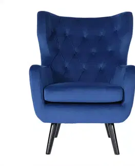 Moderné kreslá Kreslo Oskar námornícka modrá