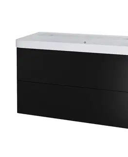 Kúpeľňový nábytok Mereo Siena, kúpeľňová skrinka s keramickým umývadlom 101 cm, čierna mat CN4422