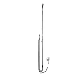 Svietidlá Sapho - Elektrický sušiak na uteráky s časovačom DUOPASSO 45W 170x12 cm lesklý chróm ER730
