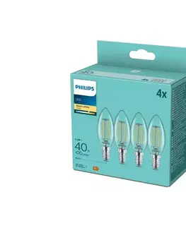 LED osvetlenie Sada 4x LED žiaroviek VINTAGE Philips B35 14/4,3W/230V 2700K 8718699696931