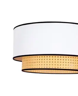 Svietidlá  - Stropné svietidlo BOHO 1xE27/15W/230V pr. 45 cm biela/ratan 84410