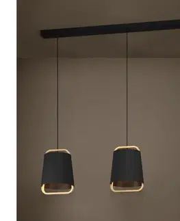 Svietidlá Eglo 390186 - Luster na lanku CAMALOZA 3xE27/40W/230V čierna 390186