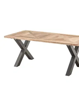 Stoly Stôl Moscal 200 x 100 x 78 black&natural