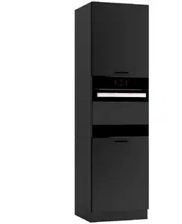 Kuchynské skrinky stojace Kuchynská skrinka Anika D 60 PK/2133 P/L grafit/grafit