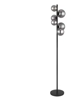 Lampy Globo 56133-6S - LED Stojacia lampa RIHA 6xG9/3,5W/230V dymová/čierna 56133-6S