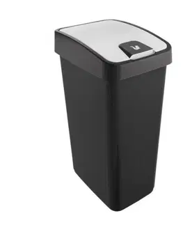 Odpadkové koše Kinekus Kôš na odpad vyklápací 45L, plastový, MAGNE flip, grafit