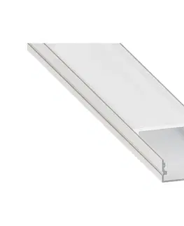 LED osvetlenie SmartLED Zapustený profil pre LED pásy 1 m strieborný/biely 7540