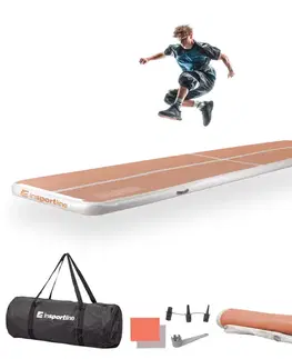 Žinenky Airtrack inSPORTline Airstunt 500x100x10 cm mocha mousse
