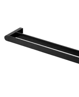 Kúpeľňové doplnky FUTURA BLACK Vešiak 610  dvojitý čierny 02967