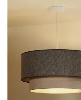 Svietidlá - Luster na lanku BOHO ECO RECYCLING 1xE27/15W/230V pr. 45 cm hnedá/krémová 603911