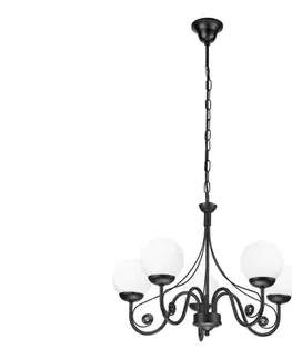 Svietidlá BRILAGI - LED Luster na reťazi COTTAGE 5xG9/40W/230V čierna/biela 