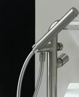 Kúpeľňové batérie DEANTE - Silia Hexa voľne stojaca vaňová batéria, nerez, so sprchovacím setom BHS_F17M