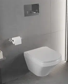 Záchody MEXEN - Vito závesná WC misa Rimless vrátane sedátka s slow-slim, Duroplast, biela 30174000
