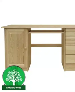 Písacie stoly Písací stôl B-145 2KSD borovica