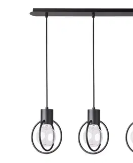 Svietidlá  Luster na lanku AURA 3xE27/60W/230V čierna 31090