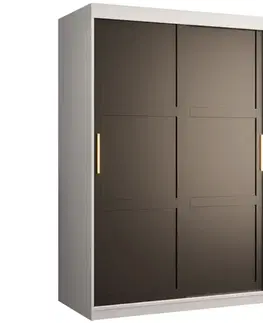 Šatníkové skrine Skriňa Amiro 1 120 biely/čierny