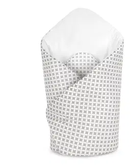 Dojčiace vankúše, hniezdočka a zavinovačky Bellatex Detská zavinovačka Kosoštvorce sivá, 75 x 75 cm