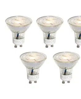LED osvetlenie Sada 5 GU10 50 mm 3-krokových stmievateľných Kelvin LED žiaroviek číra 4,5 W 380 lm 2000-2700 K