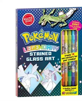 Nalepovačky, vystrihovačky, skladačky Legendary Pokemon Stained Glass Art - of Klutz