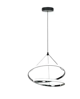 Stropná svetla LOCO lampa wisząca czarny+chromowy 30W LED 3000, 4000, 6000K osłonka biała
