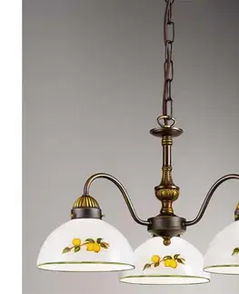 Svietidlá Kolarz 731.83.126 - Luster na reťazi NONNA 3xE27/75W/230V citróny 731.83.126