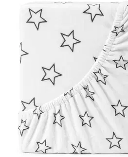 Plachty 4Home prestieradlo mikroflanel Stars grey, 90 x 200 cm