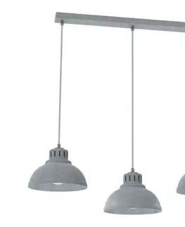 Svietidlá  Luster na lanku SVEN 3xE27/15W/230V šedá 9050