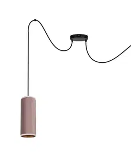 Svietidlá HEXE Luster na lanku AVALO 2xE27/60W/230V pavúk ružová/medená 0120