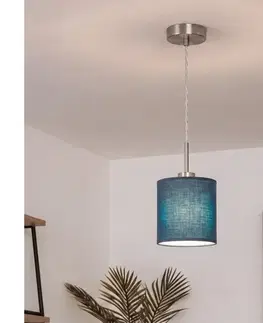 Svietidlá BRILAGI - LED závesný luster NUBILA na lane 1xE27/60W/230V pr. 14 cm tmavomodrý EG32515+BG1575