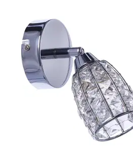 Bodové svetlá Nástenná lampa Shiba chrómová, 1x15W, tienidlo G9, priehľadná