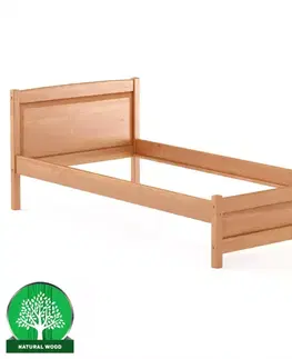 Jednolôžkové postele Posteľ borovica LK125–100x200 jelša