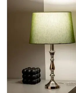 Lampy BRILAGI - Stolná lampa CERIA 1xE27/60W/230V pr. 30 cm lesklý chróm/zelená 1xEG78312+1xEG781039