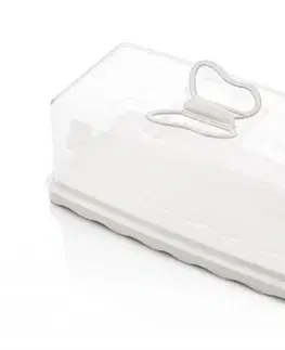 Dózy na potraviny Kinekus Dóza na potraviny, box, plast, 33,5x17x14cm s úchytmi biela