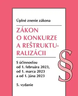 Občianske právo Zákon o konkurze a reštrukturalizácii. Úzz, 5. vydanie 2/2023
