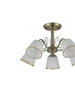 Svietidlá  Stropný luster na tyči LOSANNA 5xE14/40W/230V mosadz 35-26583