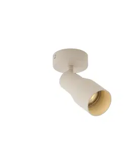 Bodove svetla Moderné stropné bodové svetlo béžové GU10 50 mm okrúhle - Stanley