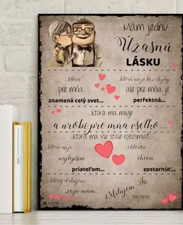 Tabuľky s venovaním (darčeky) Darček pre zamilovaných - Personalizovaný obraz pre vašu manželku
