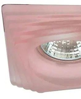 Stropná svetla Ružové štvorcové sklenené stropné svietidlo SS-01